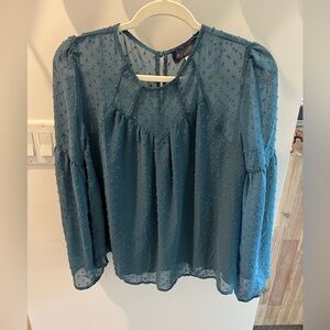 Deep turquoise satin top